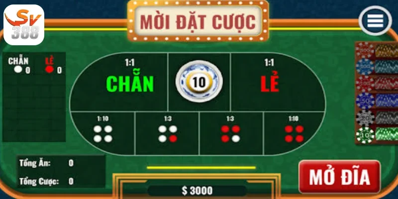 Mục tiêu của trò chơi là đoán kết quả của 3 con xúc xắc
